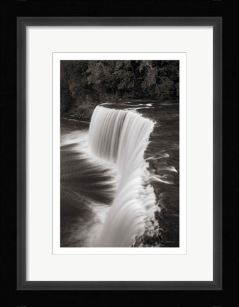 Framed Tahquamenon Falls Michigan II BW Print