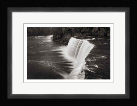 Framed Tahquamenon Falls Michigan I BW Print