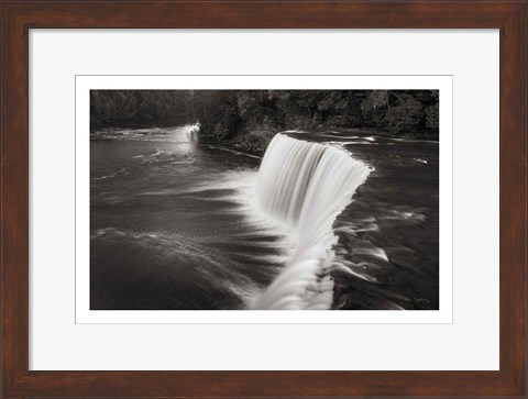Framed Tahquamenon Falls Michigan I BW Print