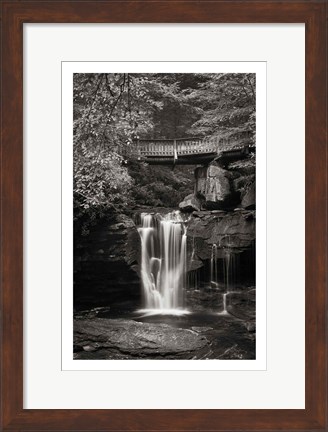 Framed Elakala Falls West II BW Print
