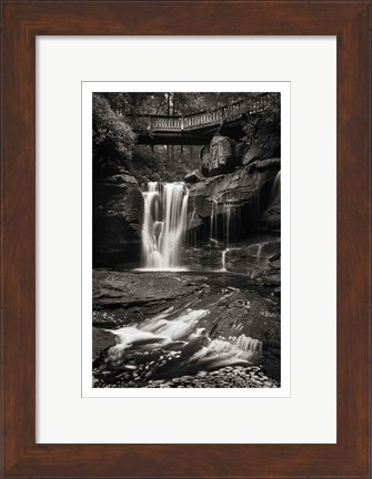 Framed Elakala Falls West I BW Print
