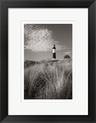 Framed Big Sable Point Lighthouse I BW Print