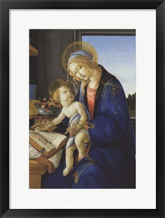 Framed Madonna of the Book, 1480 Print