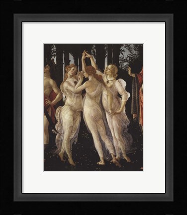 Framed La Primavera (Spring) Detail of Three Graces Print