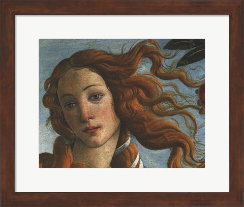 Framed Birth of Venus (Head of Venus), 1486 Print