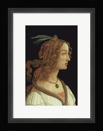 Framed Portrait of a Young Woman, 1485 Print