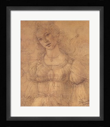 Framed Drawing of a Woman Print