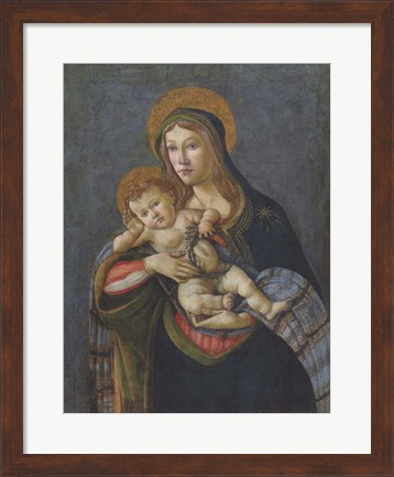 Framed Madonna and Child with the Crown of Thorns and Three Nails Print