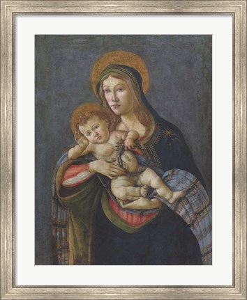 Framed Madonna and Child with the Crown of Thorns and Three Nails Print