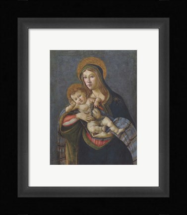 Framed Madonna and Child with the Crown of Thorns and Three Nails Print