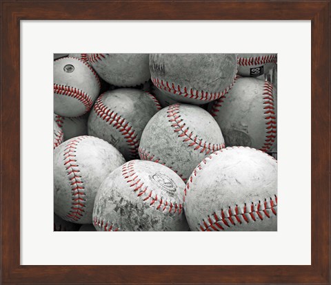 Framed Vintage Baseballs Print