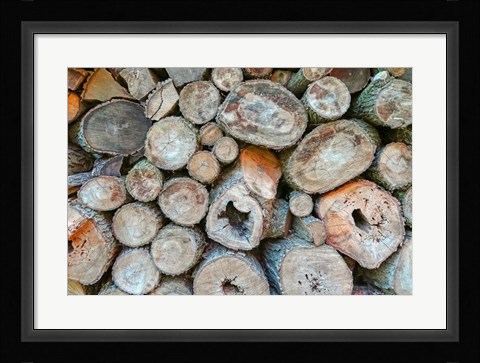 Framed Woodpile Print