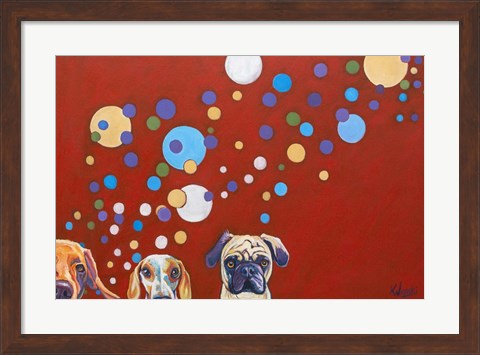 Framed When Dogs Drink Print