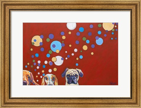 Framed When Dogs Drink Print