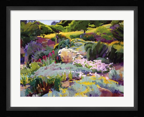 Framed Hillside Garden Print