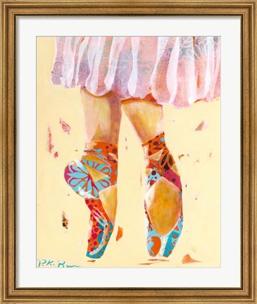 Framed Ballet Slippers Print