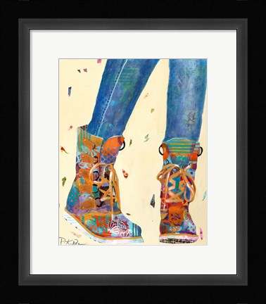 Framed Hiking Boots Print