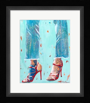 Framed Red Heels Print