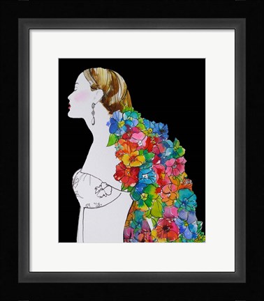 Framed Flower Hair Print
