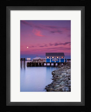 Framed Moon over Sidney Fish Market Print