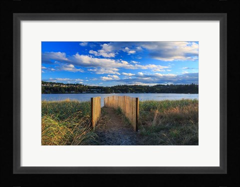 Framed Sunset at Port Ludlow Print
