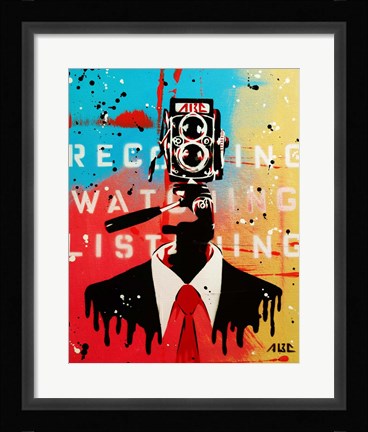 Framed NSA Camera Man Print