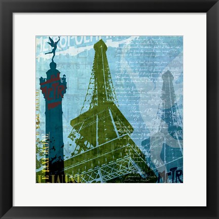 Framed Paris (French Blue) Print