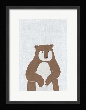 Framed Brown Bear Print