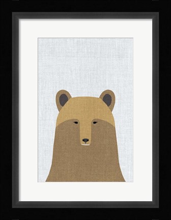 Framed Grizzly Bear Print