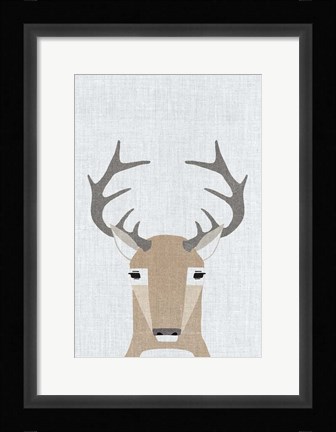 Framed Whitetail Deer Print