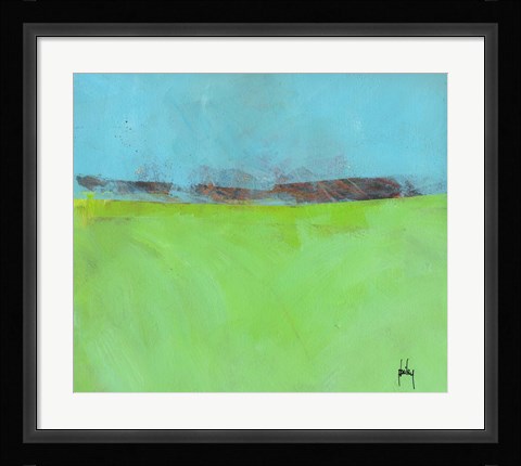 Framed Low Distant Hills Print
