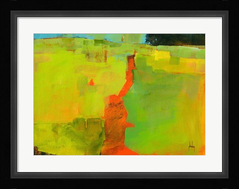 Framed Orange Path Print