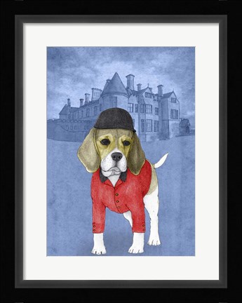 Framed Beagle with Beaulieu Palace Print