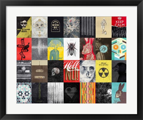 Framed Death Skulls Print