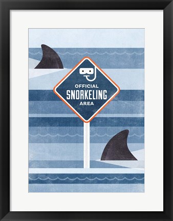 Framed Official Snorkeling Area Print