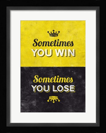 Framed Sometimes Print