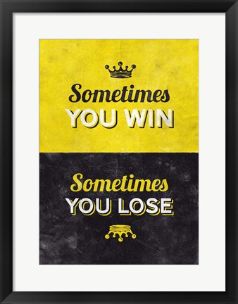 Framed Sometimes Print