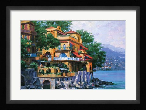 Framed Portofino Villa Print