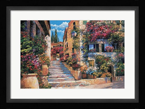 Framed Riviera Stairs Print