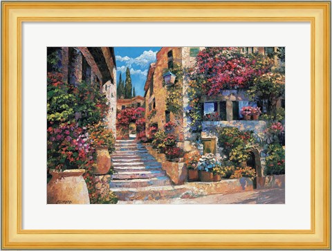Framed Riviera Stairs Print