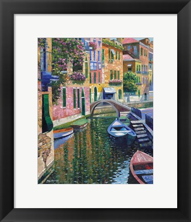 Framed Romantic Canal Print