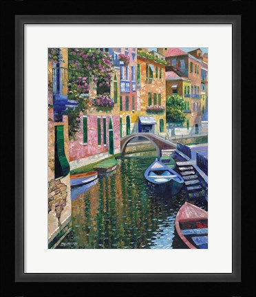 Framed Romantic Canal Print