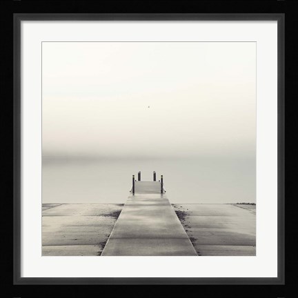 Framed Pier and Seagull Print