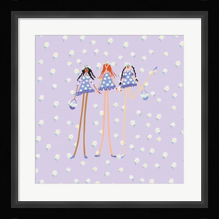 Framed Flower Girls Print