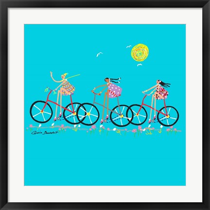 Framed Tour de Girls Print