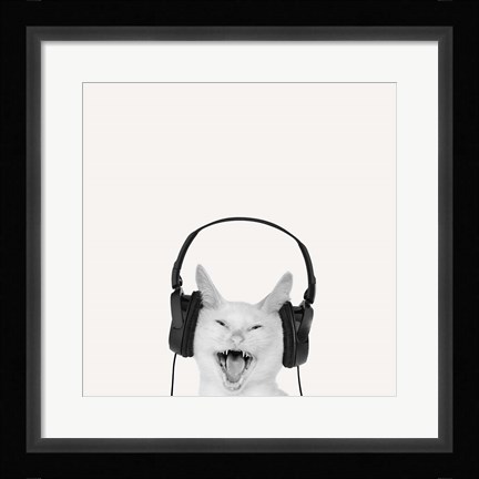 Framed Rockin' Kitten Print