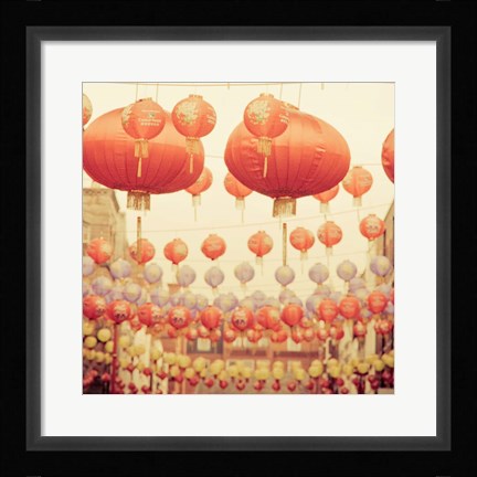 Framed Chinese Lanterns Print