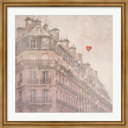 Framed Heart Paris Print