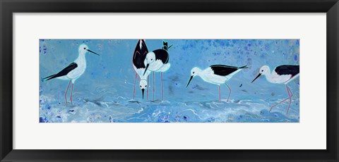 Framed Long Legged Waders Print