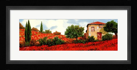 Framed I Papaveri Sulle Colline Print